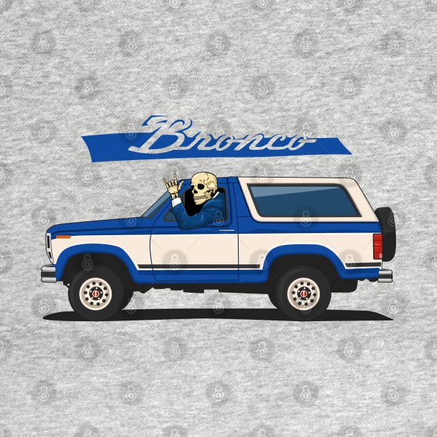 Truck bronco 1986 f150 xlt 4x4 skull metal blue navy by creative.z